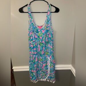 Lilly Pulitzer Colorful Sleeveless Wrap Romper Dress